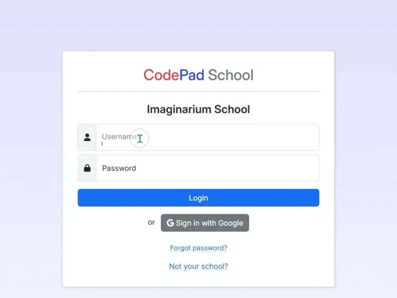 CodePad School demo